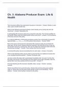 Ch. 3 Alabama Producer Exam Life & Health Questions and And Answers