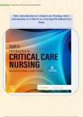 Sole’s Introduction to Critical Care Nursing: Sole’s Introduction to Critical Care Nursing 9th Edition Test Bank