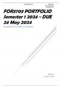 FOR3703 PORTFOLIO Semester 1 2024 - DUE 24 May 2024