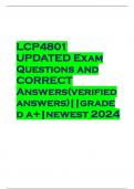 LCP4801 UPDATED Exam Questions and CORRECT Answers(verified answers)||grade d a+|newest 2024