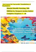  TEST BANK For Varcarolis' Foundations of Psychiatric- Mentals Health Nursing, 9th Edition by Margaret Jordan Halter| Complete Chapters 1-36