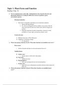 BIO 162: Midterm 1 Study Guide