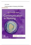 Test Bank for Communication in Nursing 10th Edition by Julia Balzer Riley 9780323871457 Chapter 1-30 Complete Guide.