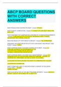 ABCP BOARD QUESTIONS WITH CORRECT ANSWERS