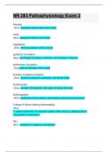 Exam 2: NR 283/NR 283 Pathophysiology Exam 2: Latest Updated A+ Score Guide