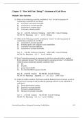 Chapter 15 “How Well Am I Doing?”--Statement of Cash Flows 100% c0rrect answers