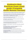 Guidewire Best Practices Exam study guide (Complete Guide Newest Version)