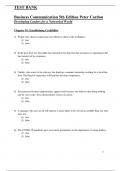 Test Bank Business Communication Developing Leaders for a Networked World 5th Edition Peter Cardon, 9781266678684 (Chapters 1-17).
