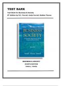 Test Bank Business & Society 8th Edition O.C. Ferrell, Linda Ferrell, Debbie Thorne, 9781948426510 (Chapters 1-13).