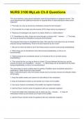 NURS 3100 MyLab Ch.8 Questions & Answers