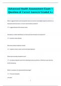 Advanced Health Assessment Exam 1 Questions & Correct Answers/ Graded A+