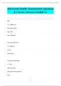 Advanced Health Assessment Questions  & Correct Answers/ Graded A+