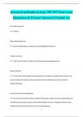 advanced pathophysiology NR 507 final exam Questions & Correct Answers/ Graded A+