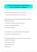 ATI RN Exit Predictor Questions &  Correct Answers/ Graded A+