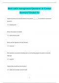 Beef cattle management Questions & Correct  Answers/ Graded A+