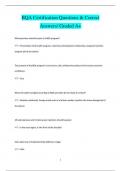 BQA Certification Questions & Correct  Answers/ Graded A+