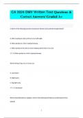 CA 2024 DMV Written Test Questions &  Correct Answers/ Graded A+