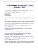 ZPB Final Exam Study Guide (Zeta Phi  Beta) 2024-2025