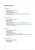 IGCSE Chemistry - Chemical analysis  (summary notes)