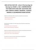 2024 ACTUAL NUR 378 - Lehne's Pharmacology for Nursing Care EXAM 1, 2 &3 | COMPREHENSIVE TEST BANK WITH OVER 200+ QUESTIONS AND 100% VERIFIED CORRECT ANSWERS | ALREADY GRADED A+|GUARANTEED EXAM SUCCESS