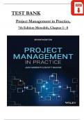 Project Management in Practice, 7th Edition Test Bank by Meredith & Shafer, All 8 Chapters Covered and Verified, ISBN: 9781119702962