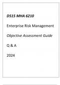 (WGU D515) MHA 6210 Enterprise Risk Management Objective Assessment Guide 2024