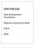 (WGU D276) ITSW 2120 Web Development Foundations Objective Assessment Guide 2024.