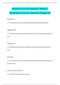 Edexcel A-level Economics Theme 2 Questions & Correct Answers/ Graded A+