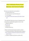 CNL Certification Practice Exam Questions And Answers(Verified)