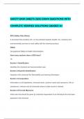 SAFETY DATA SHEETS (SDS) EXAM QUESTIONS WITH COMPLETE VERIFIED SOLUTIONS GRADED A+