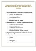 WGU D430 FUNDAMENTALS OF INFORMATION SECURITY FINAL EXAM (QUESTIONS AND DETAILED ANSWERS) ALREADY GRADED A+