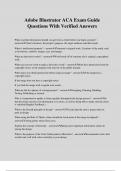 Adobe Illustrator ACA Exam Guide Questions With Verified Answers