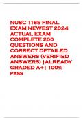 NUSC 1165 FINAL EXAM NEWEST 2024 ACTUAL EXAM COMPLETE 200 QUESTIONS AND CORRECT DETAILED ANSWERS (VERIFIED ANSWERS) |ALREADY GRADED A+| 100% pass