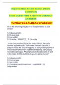 Superior Real Estate Exam - 3-24-23 Exam QUESTIONS & Revised CORRECT ANSWERS <UPDATED&ALREADYPASSED>