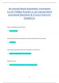 ati concept based assessment, Assessment  Level 1 Online Practice A, ati concept based  assessment Questions & Correct Answers/  Graded A+