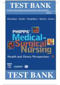 Test Bank For Phipp’s Medical-Surgical Nursing, Health and Illness Perspectives 8th Edition By Frances Monahan ISBN:9780323031974 | All Chapters 1-66 |Complete Latest Guide.