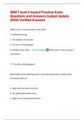 WSET level 2 Award Practice Exam  Questions and Answers (Latest Update  2023) Verified Answers 