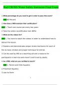 Red CROSS Water Safety Instructor Final Exam Questions with 100% Correct Answers | Verified | Updated 2024