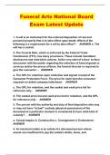 Funeral Arts National Board Exam Latest Update