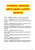 FUNERAL SERVICE ARTS EXAM LATEST UPDATE 