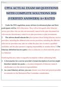 CPFA ACTUAL EXAM 160 QUESTIONS WITH COMPLETE SOLUTIONS 2024 (VERIFIED ANSWERS) A+ RATED