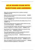 ACLM BOARD EXAM WITH QUESTIONS AND ANSWERS 