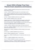 Airport SIDA id badge Questions and  Answers Latest 2024 Who is the Airport Operator? - CORRECT ANSWER-Massport-Massachusetts Port  Authority (MPA). Massport's Department of Aviation Security is the primary contact for  security abd communicates with t