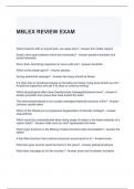 MBLEX REVIEW EXAM QUESTIONS AND ANSWERS