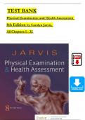 TEST BANK For Physical Examination and Health Assessment 8th Edition, by Carolyn Jarvis, Verified Chapters 1 - 32, Complete Newest Version