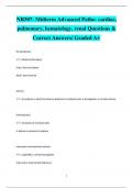 NR507- Midterm Advanced Patho- cardiac,  pulmonary, hematology, renal Questions &  Correct Answers/ Graded A+