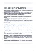 CEN RESPIRATORY QUESTIONS AND VERIFIED ANSWERS 2024 ALREADY PASSED.