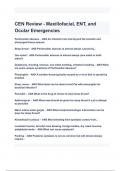 CEN Review - Maxillofacial, ENT, and Ocular Emergencies Exam Questions with Answers 2024/2025( A+ GRADED 100% VERIFIED).