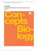 Complete Test bank questions for [concepts of Biology Openstax] latest edition