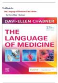 Test Bank - Medical Terminology Online for The Language of Medicine, 13th Edition ( Davi-Ellen Chabner-2024) All Chapters|| Newest Edition